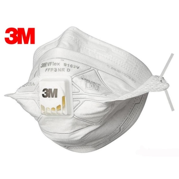 3M 9163E VFLEX PARTİKÜL TOZ MASKESİ FFP3 VENTİLLİ