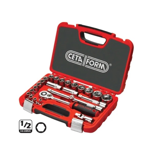 CETA FORM C20-25PH2 25 PARÇA 1/2" 6 KÖŞE LOKMA TAKIMI ÇANTALI