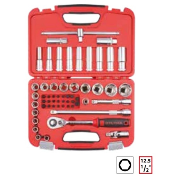 CETA FORM C20-56PH2 56 PARÇA 1/2" 6 KÖŞE LOKMA TAKIMI ÇANTALI