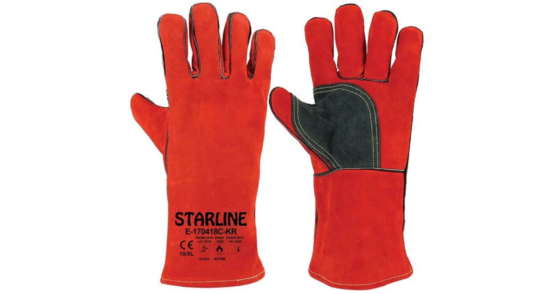 STARLINE E-170418C-KR KIRMIZI AVUÇ İÇİ TAKVİYELİ DERİ ELDİVEN