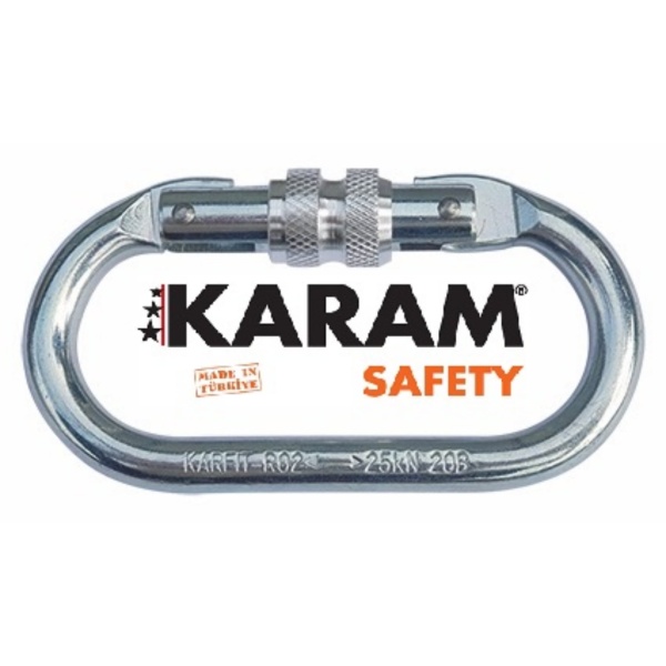 KARAM KK 112 VİDALI ÇELİK KARABİNA