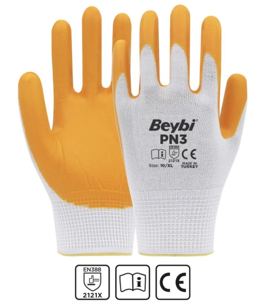 BEYBİ PN3 POLYESTER ÖRME NİTRİL ELDİVEN